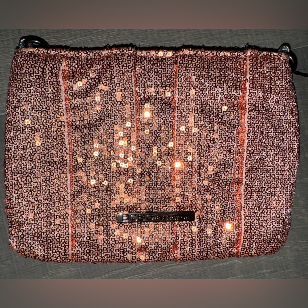 NWT BCBGeneration Rosegold Sequined Bag